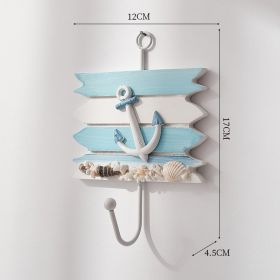 Ocean Style Home Ornament Hat-and-coat Hook Creative (Option: Set Of Four Iron Anchor Hooks-18 √ó 11cm)
